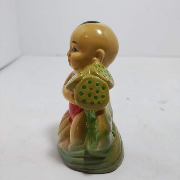 Vintage Asian Chinese Baby Ceramic Hand-Painted Figurine Pencil Sharpener Rare - Picture 4 of 7